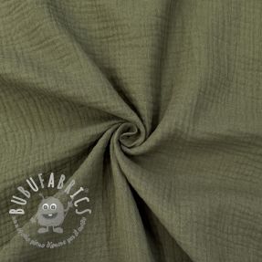 Mussola/Doppia garza dark moss green ORGANIC