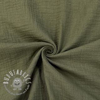 Mussola/Doppia garza dark moss green