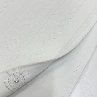 Maglia jacquard Cable white