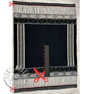 Poncho PRATO boiled wool design C