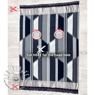 Poncho PRATO boiled wool design H