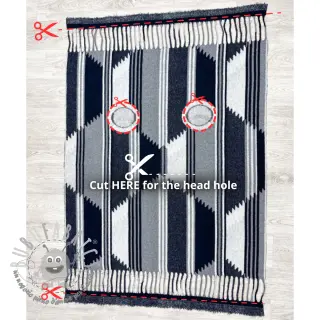Poncho PRATO boiled wool design H