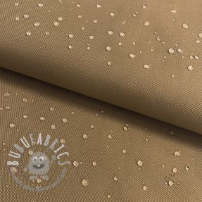 Tessuto antipioggia con trattamento idrofobo camel