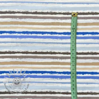 Tessuto di cotone Small stripes Snoozy old blue