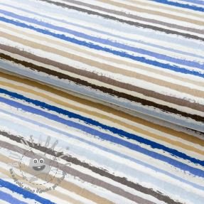 Tessuto di cotone Small stripes Snoozy old blue