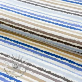 Tessuto di cotone Small stripes Snoozy old blue