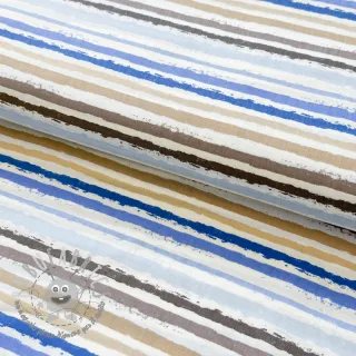 Tessuto di cotone Small stripes Snoozy old blue
