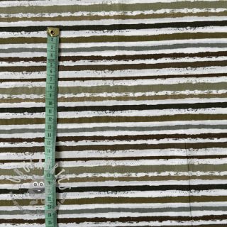 Tessuto di cotone Small stripes Snoozy taupe