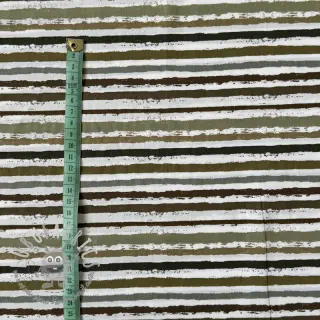 Tessuto di cotone Small stripes Snoozy taupe