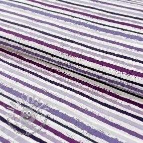 Tessuto di cotone Small stripes Snoozy violet