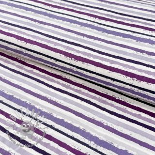 Tessuto di cotone Small stripes Snoozy violet