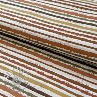 Tessuto di cotone Small stripes Snoozy brick