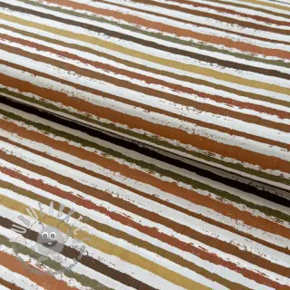 Tessuto di cotone Small stripes Snoozy brick