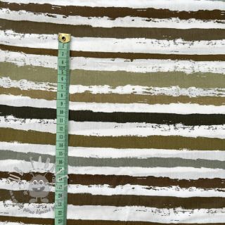 Tessuto di cotone Big stripes Snoozy taupe