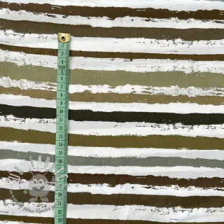 Tessuto di cotone Big stripes Snoozy taupe