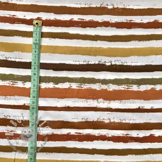 Tessuto di cotone Big stripes Snoozy brick