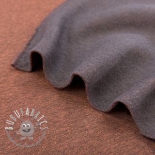 Felpa garzata MELANGE brick