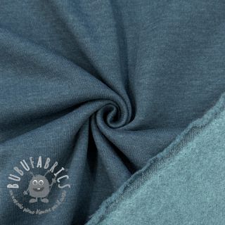 Felpa garzata MELANGE dark petrol