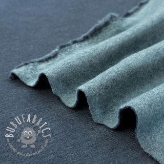 Felpa garzata MELANGE dark petrol