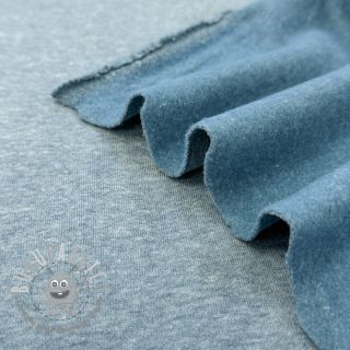 Felpa garzata MELANGE old blue
