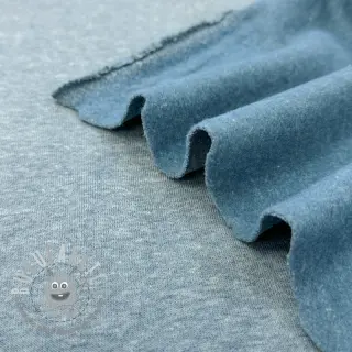 Felpa garzata MELANGE old blue