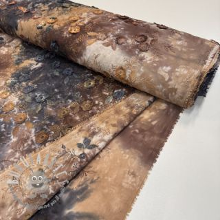 Tessuto di cotone TIE DYE EMBROIDERY Poppy design M