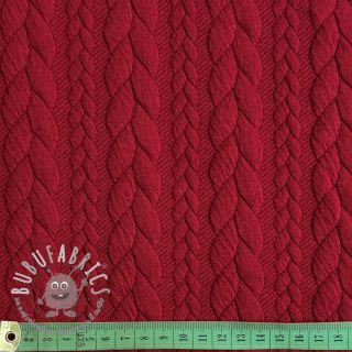 Maglia jacquard Cably dark red