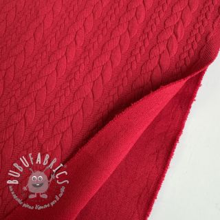 Maglia jacquard Cably dark red