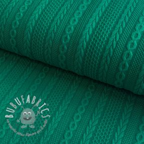 Maglia jacquard Cable forest green