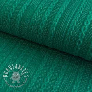 Maglia jacquard Cable forest green