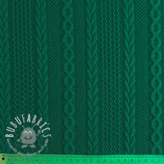 Maglia jacquard Cable forest green