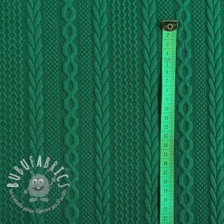 Maglia jacquard Cable forest green