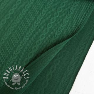 Maglia jacquard Cable forest green