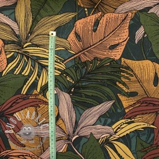 Tessuto decorativo premium Bush lines forest green