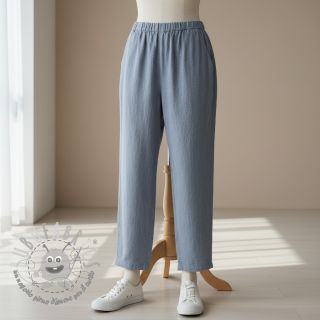 Lino prelavato STONEWASHED PREMIUM cloud blue