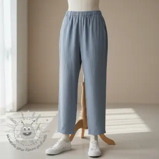 Lino prelavato STONEWASHED PREMIUM cloud blue