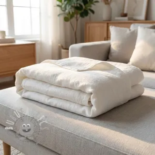 Lino prelavato STONEWASHED PREMIUM white