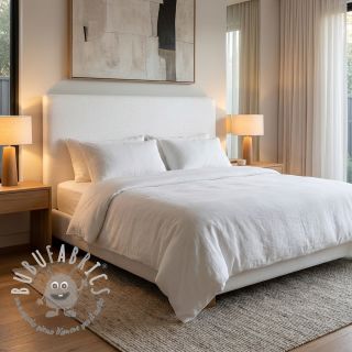 Lino prelavato STONEWASHED PREMIUM white