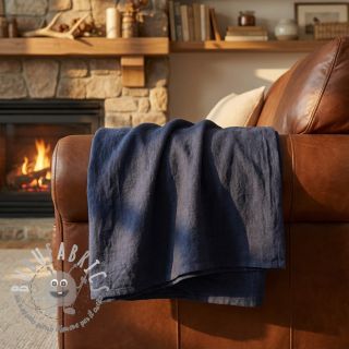 Lino prelavato STONEWASHED PREMIUM marine