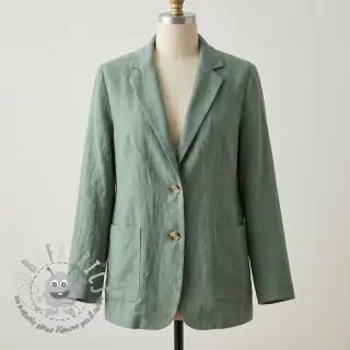 Lino prelavato STONEWASHED PREMIUM dark mint