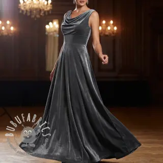 Velluto VELVET STRETCH dark grey