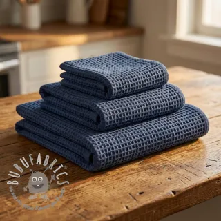 Cotone a nido d'ape dark jeans