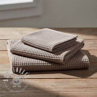 Cotone a nido d'ape taupe