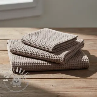 Cotone a nido d'ape taupe
