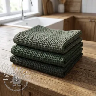 Cotone a nido d'ape army green