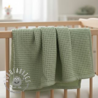 Cotone a nido d'ape dark mint