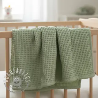 Cotone a nido d'ape dark mint