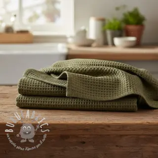 Cotone a nido d'ape moss green