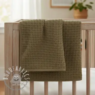 Cotone a nido d'ape moss green