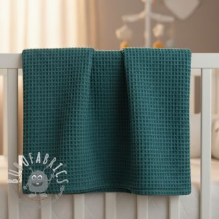 Cotone a nido d'ape petrol